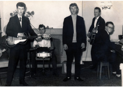 Howard on drums with a local band