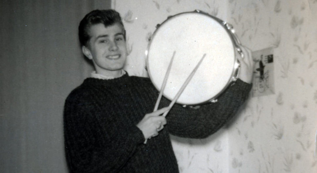 Howard Conder with a snare drum