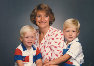 Lesley, Luke and Joel 1989