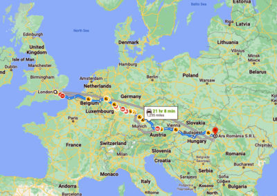 London to Arad Romania