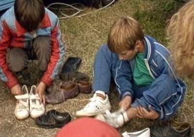 Romania trying on shoes 1