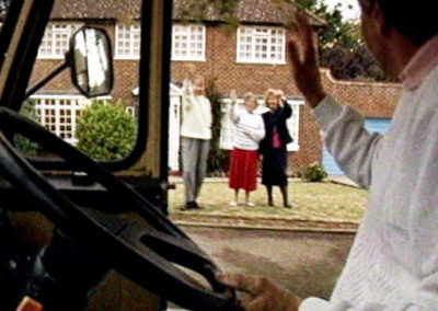 waving goodbye to family as we leave for romania 1